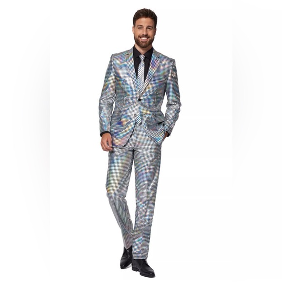 OppoSuits Discoballer Slim-Fit Novelty Suit size 42